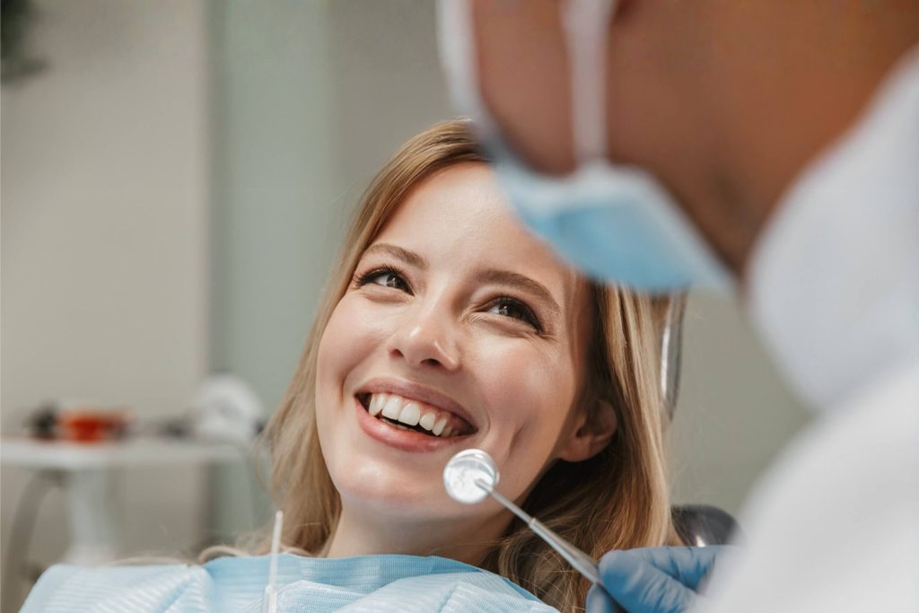 Woman in dental appointment